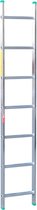 Aluminium enkelvoudige ladder professional 7 treden 196 x 35 cm  EN131 tot 150 kg