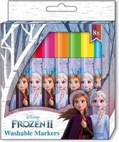 Disney Frozen 2 - Uitwasbare stiften - Washable markers - 8 stuks - Schoencadeautjes - Sinterklaas cadeau
