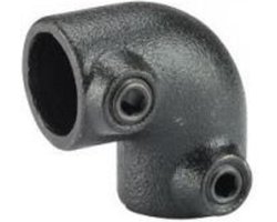 Steigerbuis Koppelstuk zwart hoekstuk 90 gr Ø 28 mm