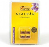 Gemalen saffraan.AZAFRAN MOLIDO  4 capsules van 0,125 gram per stuk in blisterverpakking. Total 0,5 gram
