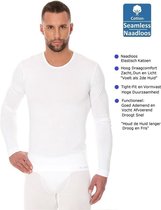 Brubeck Comfort Heren Ondergoed Shirt - Naadloos Ondershirt Elastisch Katoen - Wit L