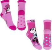 Minnie Mouse - Anti slip Badstof sokken - licht roze - maat 23-26