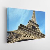 Onlinecanvas - Schilderij - Eiffel Tower Paris France Art -horizontal Horizontal - Multicolor - 40 X 50 Cm