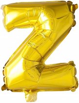 Letter Z ballon 32 inch  goud-zilverkleurig kindercrea