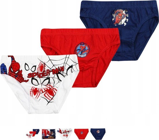 Marvel Spiderman - slips/ondergoed ( set van 3 slips in box) - maat 2/3 jr  (92/98) | bol.com