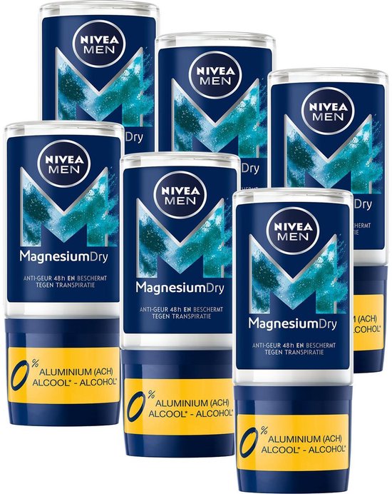 NIVEA MEN Roller Magnesium Dry -6 x 50ML - voordeelverpakking | bol