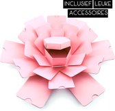 LOVELO®️ Explosion Box L - Geschenkdoos - Cadeau voor Vrouw - Kraamcadeau - Fotoalbum - Knutselpakket - Gevouwen - Inclusief Accessoires - Roze