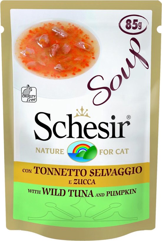 Soupe pour chat Schesir - Nourriture humide - Thon / Citrouille