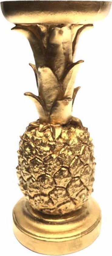 Ananas kandelaar goud 23cm | bol.com