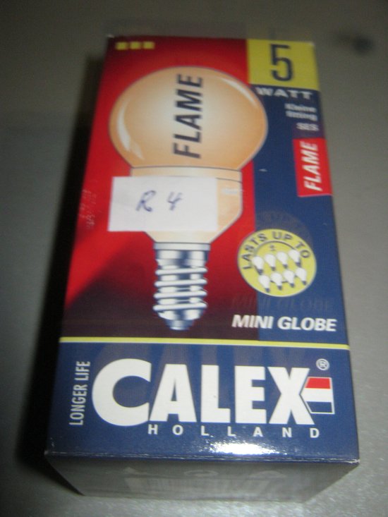 Calex E14 Flame Spaarlamp 5 Watt Mini Globe R4 | bol.com