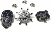 Pirates Rule The Sea Pin Set 3 pins