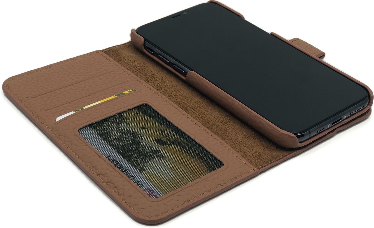leder van extreem hoge kwaliteit Dutchic 2 in 1 Walletcase iPhone 11 Pro - Bruin