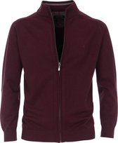 Casa Moda Cardigan Bordeaux Rood Rits Pima Katoen Comfort Fit - 5XL