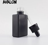 12 Pic - AVALON 30ml Square Glass Dropper Bottle -