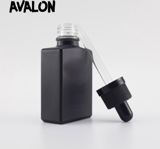 12 Pic - Flacon compte-gouttes carré en verre AVALON 30 ml - | bol.com