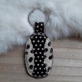 Yoonz - sleutelhanger mix print model 1 - 5 x 10 cm - echt leer