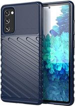 Samsung Galaxy S20 FE Twill Thunder Texture Back Cover Blauw