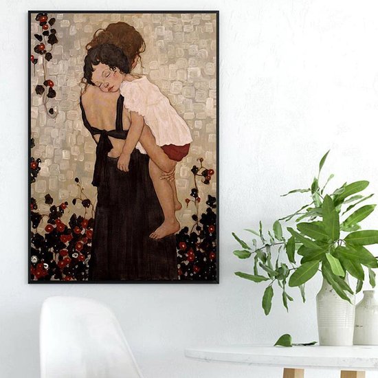 Allernieuwste peinture sur toile Gustav Klimt Mère et enfant - Reproduction  d'art HD -... | bol.com
