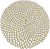 Set Van 6 Ronde Placemat, Gouden Placemat, Afwasbaar En Hittebestendig Verjaardag Dagelijks