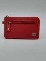 GENUINE NOBELLE - Sleutelmapje voor mannen en vrouwen- Sleutelhoes - Sleutel-etui - Sleutelhanger - Sleutelhouder - Stijlvol & praktisch | Rood | Leer | Met 2 Ritsen