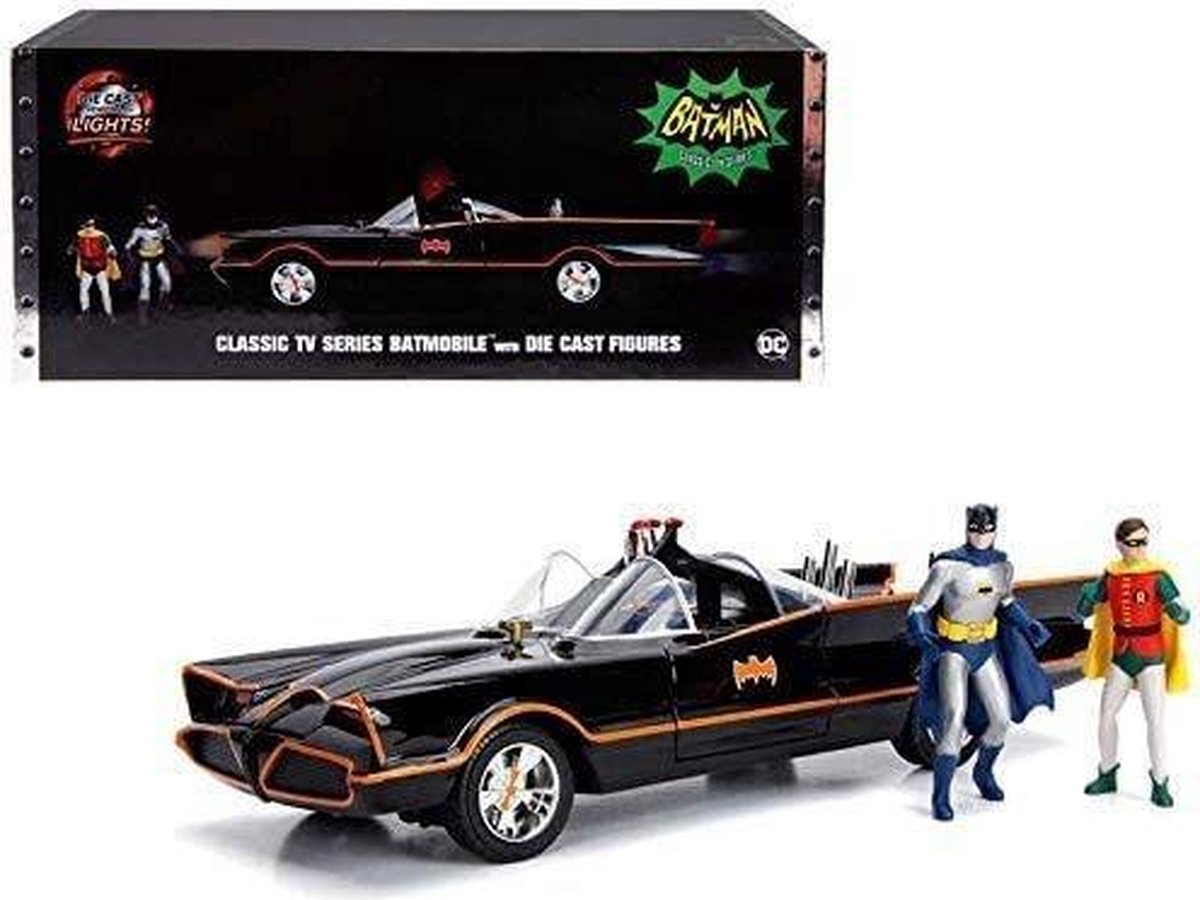 Classic TV Series Batmobile + Die Cast Figures - 1:18 - Jada Toys