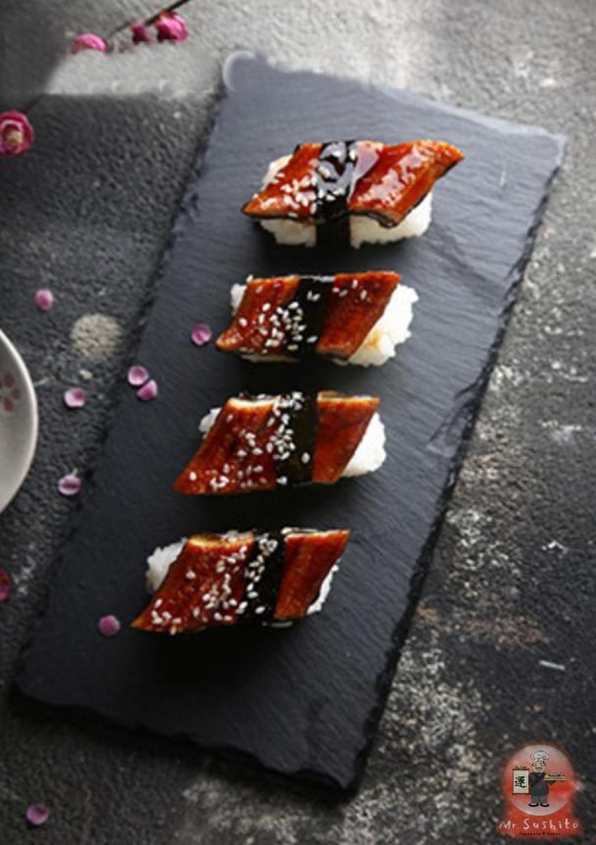 Mr. Sushito - Sushi servies - Black Stone plate - Natuurlijke leisteen - 30 * 20
