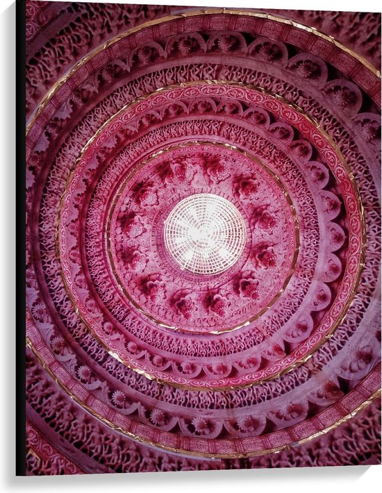 Canvas - Roze Koepel - Foto op Canvas Schilderij (Wanddecoratie op Canvas)