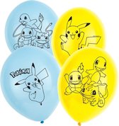 Pokemon Ballonnen , 6 stuks , Blauw / Geel