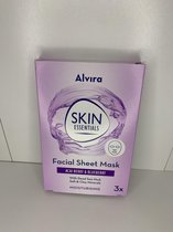 skin facial sheet mask açaí berry & blueberry 3 stuks