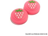 Thumb Grips | Thumb Sticks | Gaming Thumbsticks | Geschikt voor Nintendo Switch & Lite | 1 Set = 2 Thumbgrips | Aardbeien | Roze