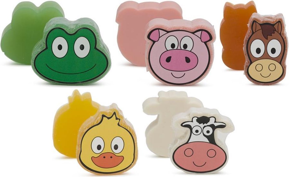 Goedkoopste Set van 5 natuurzeepjes voor de kinderen 5 x 60 gr