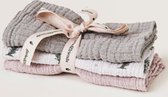 Garbo & Friends Set 3 Burp Cloths 40x40xm | Rosemary
