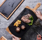 Mr. Sushito Zwarte Houten Plate – Vierkant – Japanese – Steak- Sushi – D - Sushi Servies