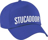 Stucadoor verkleed pet blauw voor dames en heren - stucadoor baseball cap - carnaval verkleedaccessoire / beroepen caps