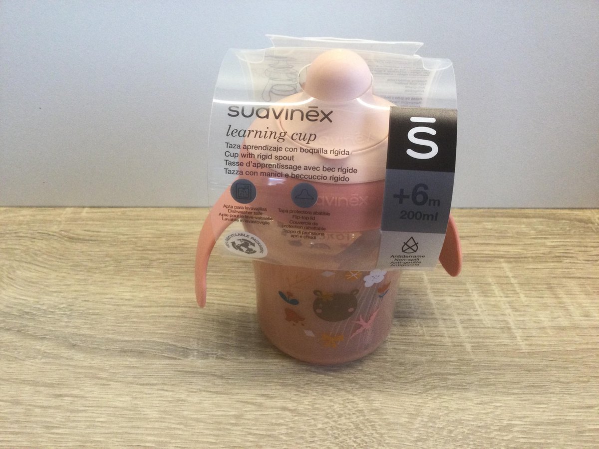 Goedkoopste Suavinex Forest Roze Learning Cup Drinkbeker met Handvatten SXZFEE070119