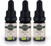 Biologische CBD Olie 3% - 900mg CBD | 3 flesjes (30ml)