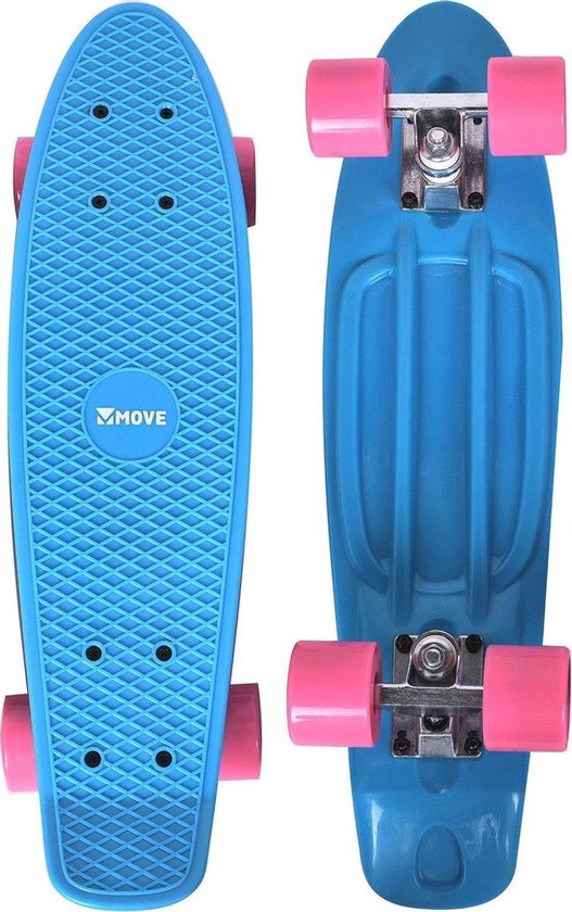 Move - Penny board - Old school retro - 22" - Sky Blue - Mini Cruiser - Skateboard