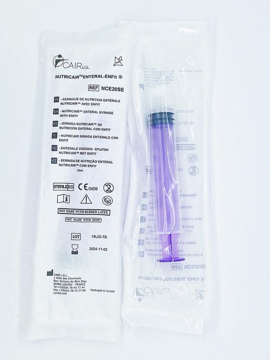 Nutricair Voedingsspuit ENFIT 20ml - Steriel Verpakt 25 stuks van Nutricair — afbeelding 2