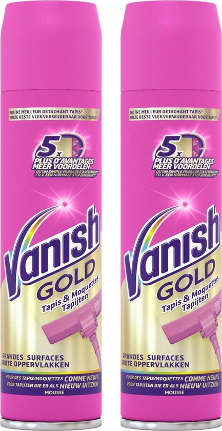 Vanish - Gold - Mousse nettoyante pour tapis - 2 x 650 ML | bol.com