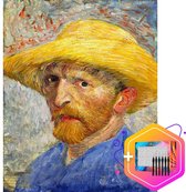 Pcasso ® Van Gogh Hoed – Schilderen Op Nummer –  Incl. 6 Ergonomische Penselen En Geschenkverpakking - Schilderen Op Nummer Dieren - Schilderen Op Nummer Volwassenen – Canvas Schilderdoek – K