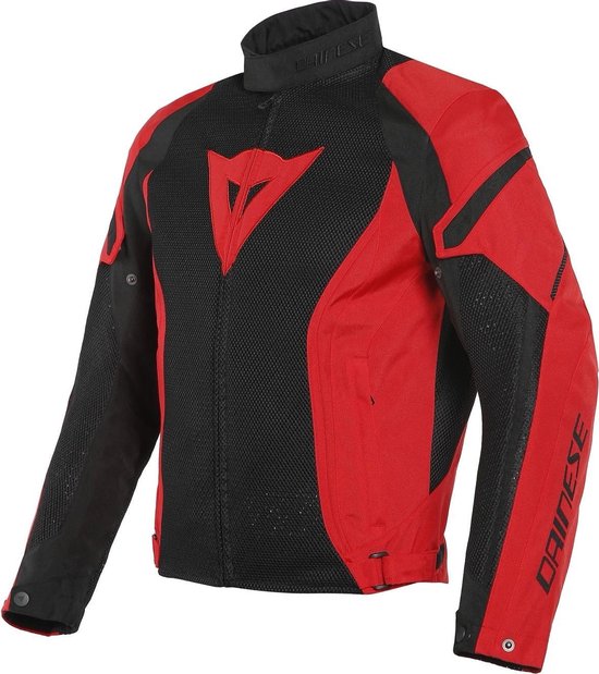 Dainese Air Crono 2 Tex Jas Zwart Lava Rood Lava Rood - Jas
