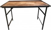 Industriële Vouwtafel van Gerecycled Hout - Vouwtafel - Industrieel - Tafel - Sfeer - 120 cm breed