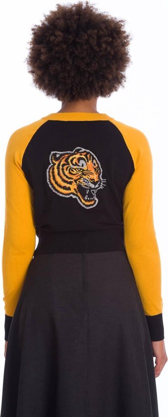 Banned Tiger Queen 70's Cardigan Zwart