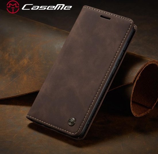 CaseMe Book Case Samsung Galaxy S21 Plus - Marron foncé