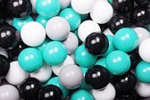 MeowBaby® Ballenbak ballen 100 stuks - Wit, Grijs, Zwart, Turqouise
