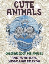 Coloring Book for Adults Cute Animals - Amazing Patterns Mandala and Relaxing