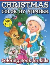 Christmas Color By Number Color By Number Coloring Book For Kids Age 4-8