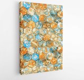 Onlinecanvas - Schilderij - Hexagon Abstract Royal Wallpaper Background Design. Art Canvas-vertical Vertical - Multicolor - 50 X 40 Cm