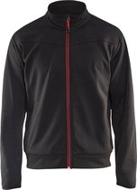 Blaklader Service sweatshirt met rits 3362-2526 - Zwart/Rood - XL