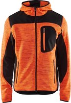 Blåkläder 4930-2117 Cardigan tricoté avec softshell Oranje/ Zwart taille XL